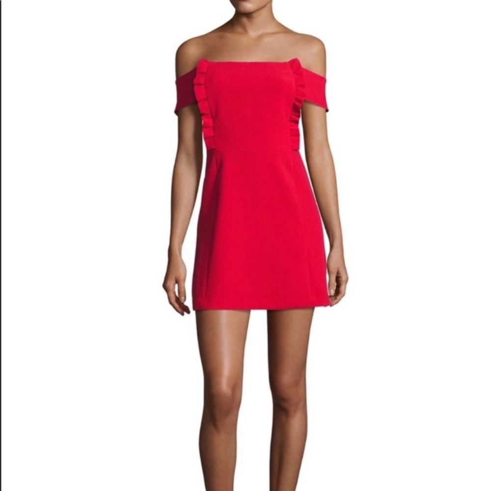 BA&SH off the shoulder short red dress size 2